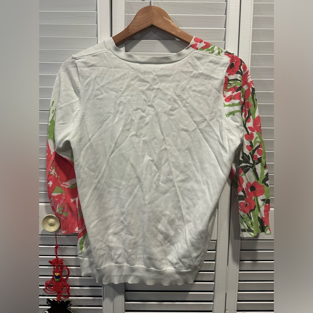 Vibrant Multicolored Button Up 100% Cotton Cardig… - image 2